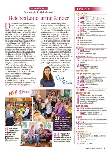 Bild der Frau Inhaltsverzeichnis