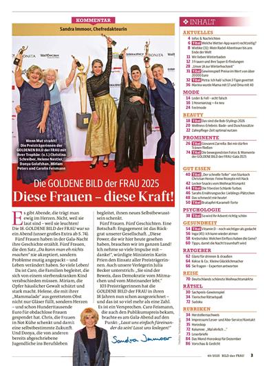 Bild der Frau Inhaltsverzeichnis