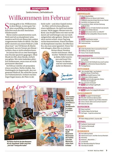 Bild der Frau Inhaltsverzeichnis