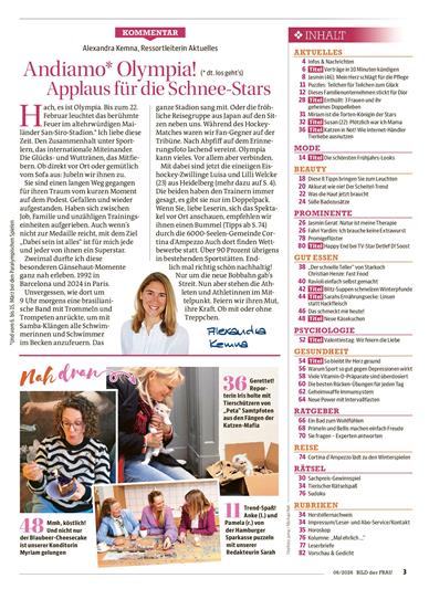 Bild der Frau Inhaltsverzeichnis