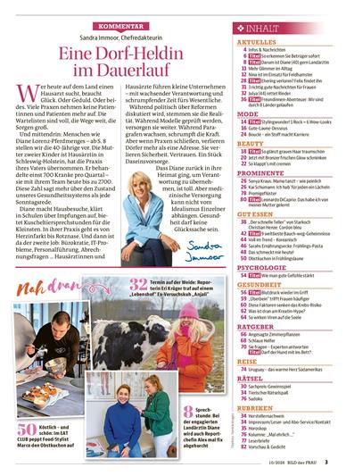 Bild der Frau Inhaltsverzeichnis