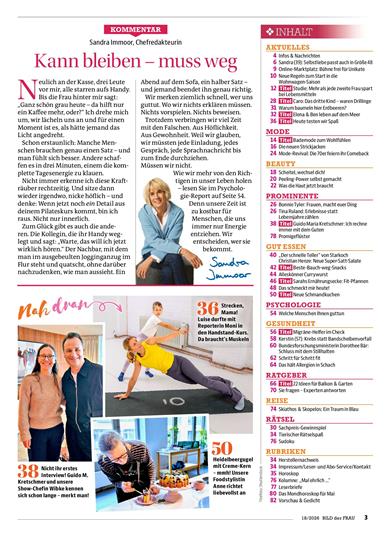Bild der Frau Inhaltsverzeichnis