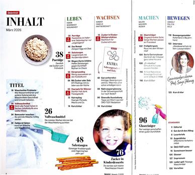 Öko-Test Inhaltsverzeichnis