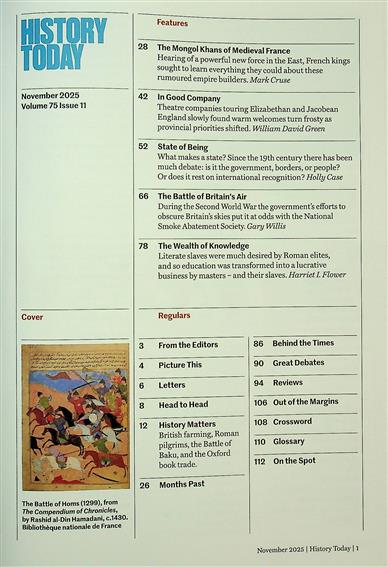 History Today Inhaltsverzeichnis