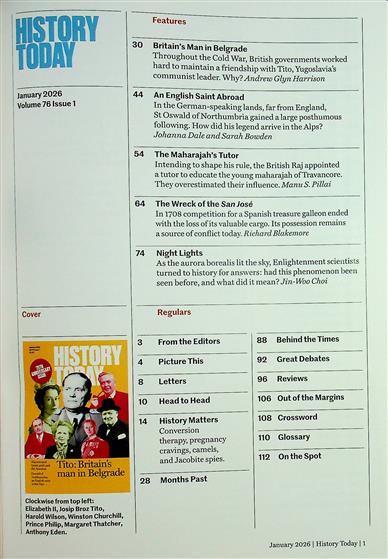 History Today Inhaltsverzeichnis