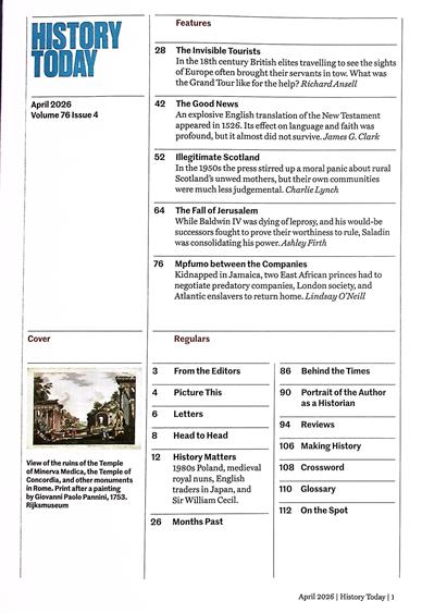 History Today Inhaltsverzeichnis