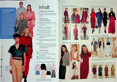 Nähtrends Inhaltsverzeichnis