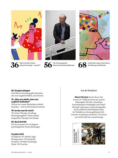 Psychologie Heute Inhaltsverzeichnis