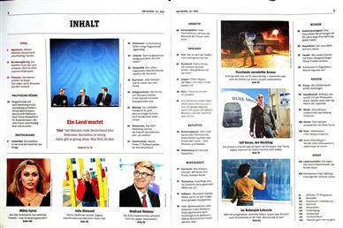 Der Spiegel Inhaltsverzeichnis