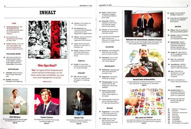 Der Spiegel Inhaltsverzeichnis
