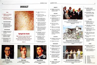 Der Spiegel Inhaltsverzeichnis