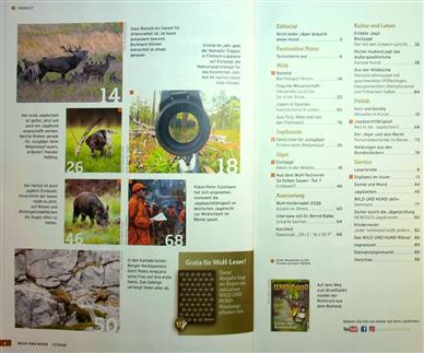 Wild und Hund Inhaltsverzeichnis