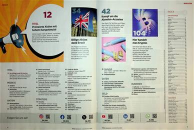 Börse Online (Print) Inhaltsverzeichnis