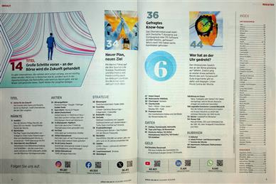 Börse Online (Print) Inhaltsverzeichnis