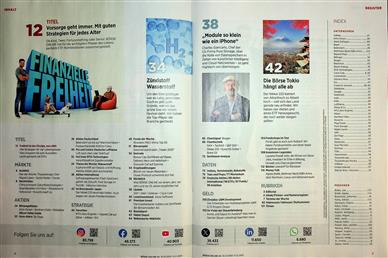 Börse Online (Print) Inhaltsverzeichnis