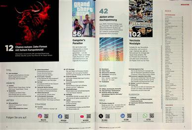 Börse Online (Print) Inhaltsverzeichnis