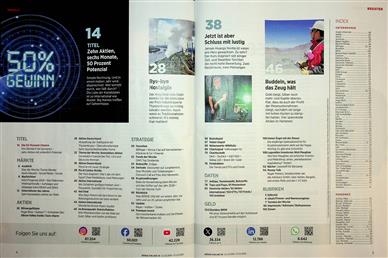 Börse Online (Print) Inhaltsverzeichnis