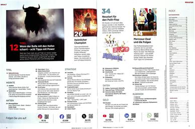 Börse Online (Print) Inhaltsverzeichnis