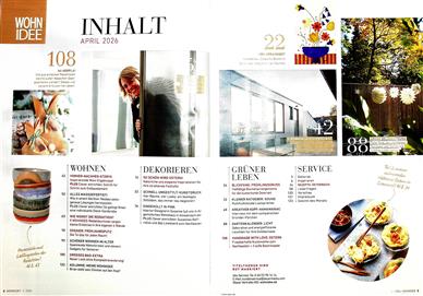 Wohnidee Inhaltsverzeichnis