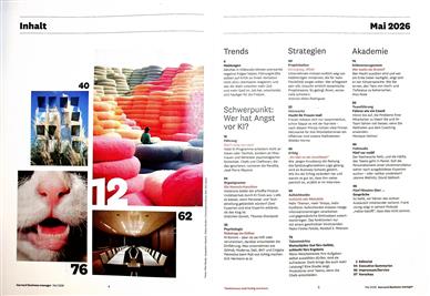 Harvard Business Manager Inhaltsverzeichnis