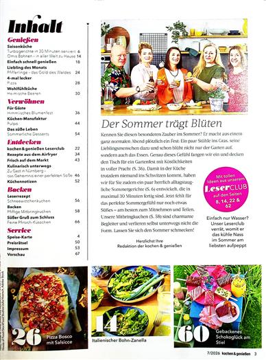 kochen & genießen Inhaltsverzeichnis
