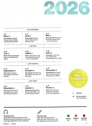 Ecoute Inhaltsverzeichnis