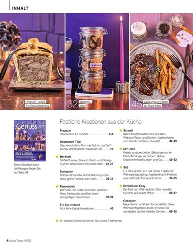 Lust auf Genuss Inhaltsverzeichnis