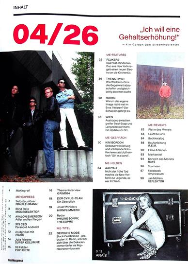 Musikexpress Inhaltsverzeichnis