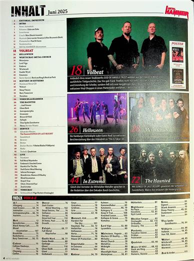 Metal Hammer Inhaltsverzeichnis
