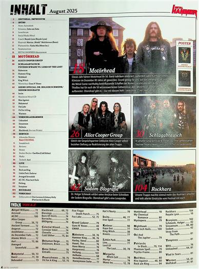 Metal Hammer Inhaltsverzeichnis