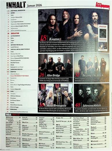 Metal Hammer Inhaltsverzeichnis
