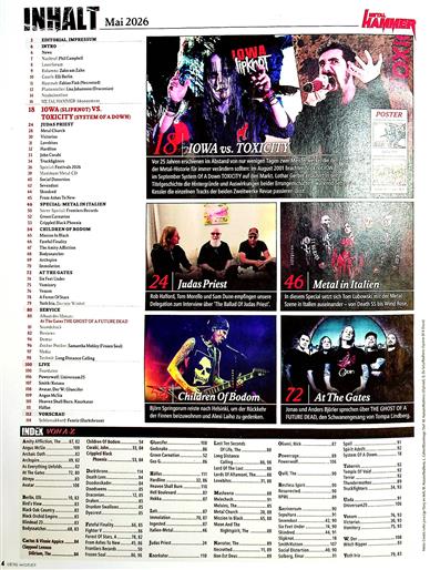 Metal Hammer Inhaltsverzeichnis