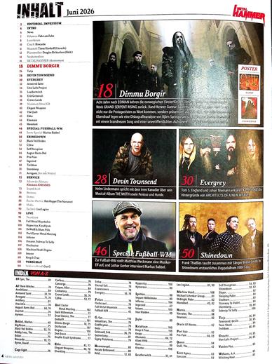 Metal Hammer Inhaltsverzeichnis
