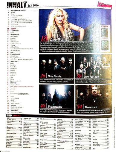 Metal Hammer Inhaltsverzeichnis
