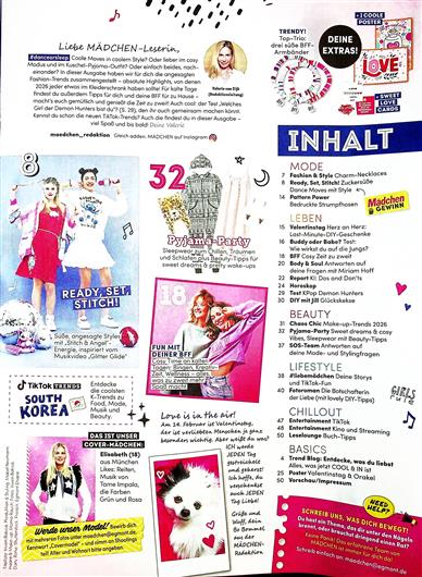 Mädchen Inhaltsverzeichnis