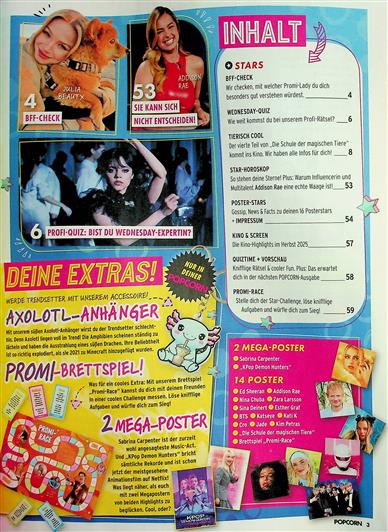 Popcorn Inhaltsverzeichnis