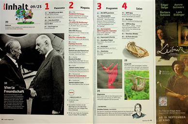 Arte Magazin Inhaltsverzeichnis