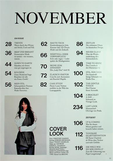 Vogue Inhaltsverzeichnis