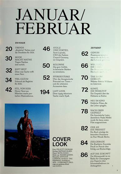 Vogue Inhaltsverzeichnis