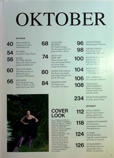 Vogue Inhaltsverzeichnis