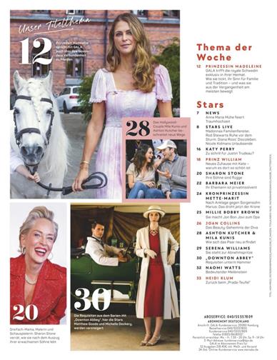 Gala Inhaltsverzeichnis