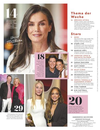 Gala Inhaltsverzeichnis