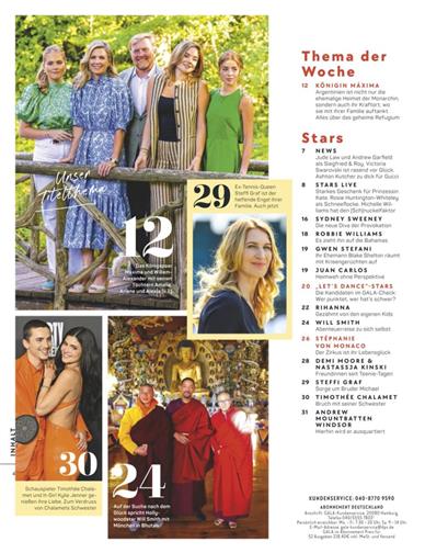 Gala Inhaltsverzeichnis