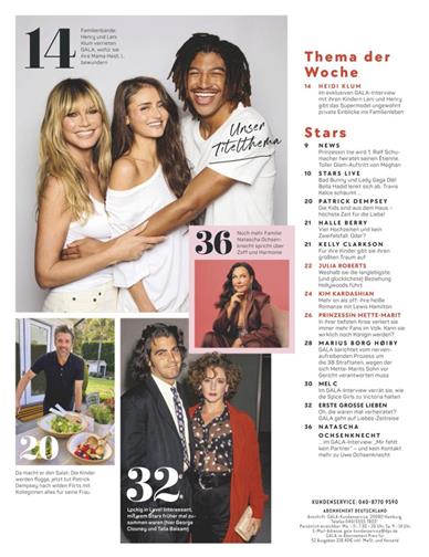 Gala Inhaltsverzeichnis