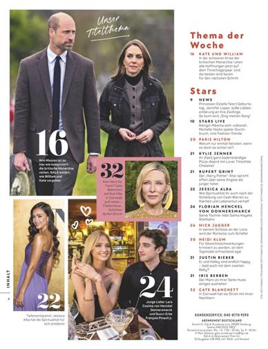 Gala Inhaltsverzeichnis