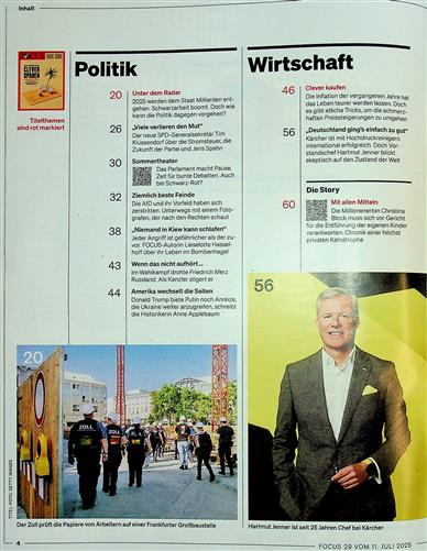 Focus Inhaltsverzeichnis
