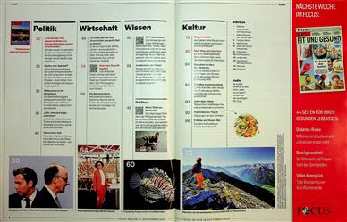 Focus Inhaltsverzeichnis