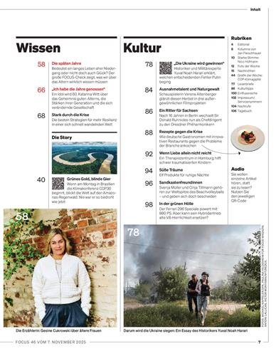 Focus Inhaltsverzeichnis