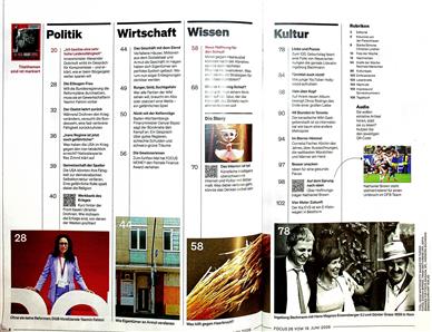 Focus Inhaltsverzeichnis