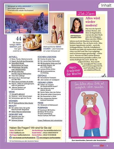 Lisa Inhaltsverzeichnis